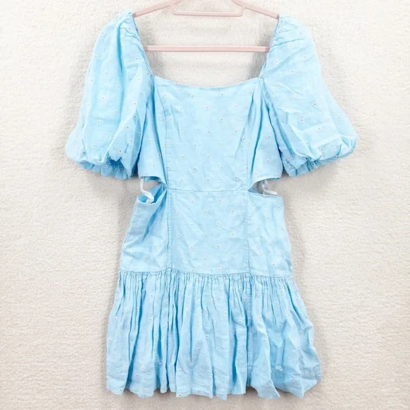 knee length dresses for ladies KYLANNIE ELBOW SLEEVE LINEN DRESS, GECKO GREEN